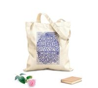 AILOONG Digitally printed canvas bags 340g/m² thick fabric Dogs leave paw prints in our hearts inspirational quotes Uses as a makeup bag
