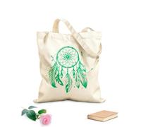 AILOONG Digitally printed canvas bags 340g/m² thick fabric dream catcher decor sketch hand drawn in doodle style Uses as a makeup bag