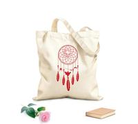 AILOONG Digitally printed canvas bags 340g/m² thick fabric Dream catcher feathers and ghosts with a skull in the middle Uses as a makeup bag