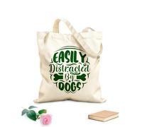 AILOONG Digitally printed canvas bags 340g/m² thick fabric easily distracted by dogs and horses Uses as a makeup bag