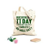 AILOONG Digitally printed canvas bags 340g/m² thick fabric eat pie on pi day science math lover Uses as a makeup bag
