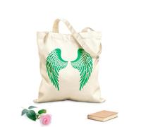 AILOONG Digitally printed canvas bags 340g/m² thick fabric elegant angel wings Uses as a makeup bag