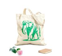 AILOONG Digitally printed canvas bags 340g/m² thick fabric elephant outline clipart Uses as a makeup bag