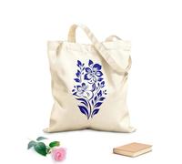 AILOONG Digitally printed canvas bags 340g/m² thick fabric ethnic elegance decorative floral logo icon tradition blossom ethnic floral design Uses as a makeup bag