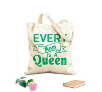 AILOONG Digitally printed canvas bags 340g/m² thick fabric every mom is a queen mother day Uses as a makeup bag