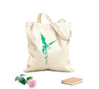 AILOONG Digitally printed canvas bags 340g/m² thick fabric fantasy dragon with wings spread on a sword original artwork Uses as a makeup bag