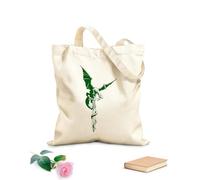 AILOONG Digitally printed canvas bags 340g/m² thick fabric fantasy dragon with wings spread on a sword original artwork Uses as a makeup bag