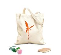 AILOONG Digitally printed canvas bags 340g/m² thick fabric fantasy dragon with wings spread on a sword original artwork Uses as a makeup bag