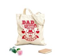 AILOONG Digitally printed canvas bags 340g/m² thick fabric father day typography custom world father day Uses as a makeup bag