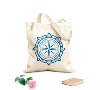 AILOONG Digitally printed canvas bags compass logo icon design 340g/m² thick fabric Uses as a makeup bag