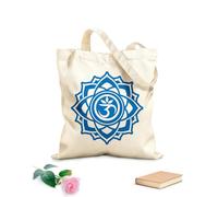 AILOONG Digitally printed canvas bags crown chakra symbol glyph icon 340g/m² thick fabric Uses as a makeup bag