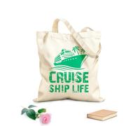 AILOONG Digitally printed canvas bags cruise ship life s 340g/m² thick fabric Uses as a makeup bag