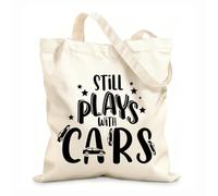 AILOONG Digitally printed canvas bags daddy and me typography set 12 oz thick fabric Uses as a makeup bag 31x36cm Medium