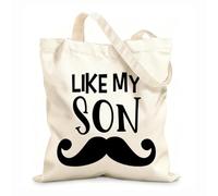 AILOONG Digitally printed canvas bags daddy and me typography set 12 oz thick fabric Uses as a makeup bag 35x40cm Large