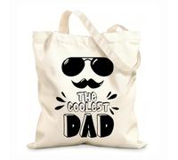 AILOONG Digitally printed canvas bags daddy and me typography set 12 oz thick fabric Uses as a makeup bag 31x36cm Medium