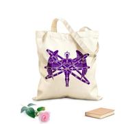 AILOONG Digitally printed canvas bags design of praying angel with hoops angelic throne of catholic religion archangel with halo 340g/m² thick fabric Uses as a makeup bag