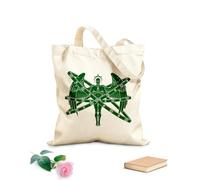 AILOONG Digitally printed canvas bags design of praying angel with hoops angelic throne of catholic religion archangel with halo 340g/m² thick fabric Uses as a makeup bag