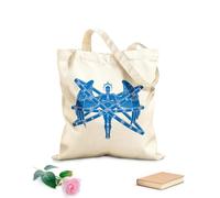 AILOONG Digitally printed canvas bags design of praying angel with hoops angelic throne of catholic religion archangel with halo 340g/m² thick fabric Uses as a makeup bag