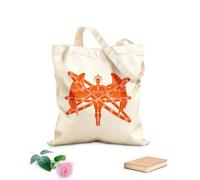 AILOONG Digitally printed canvas bags design of praying angel with hoops angelic throne of catholic religion archangel with halo 340g/m² thick fabric Uses as a makeup bag