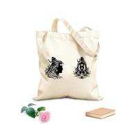 AILOONG Digitally printed canvas bags divine maha shivaratri lord shiva silhouette artwork 12 oz thick fabric Uses as a makeup bag 31x36cm Medium