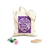 AILOONG Digitally printed canvas bags do small things with great love quote 340g/m² thick fabric Uses as a makeup bag
