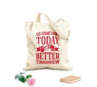 AILOONG Digitally printed canvas bags do something today 340g/m² thick fabric Uses as a makeup bag