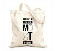 AILOONG Digitally printed canvas bags don't follow most people modern motivational inspirational typography 12 oz thick fabric Uses as a makeup bag 35x40cm Large