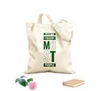 AILOONG Digitally printed canvas bags don't follow most people modern motivational inspirational typography 340g/m² thick fabric Uses as a makeup bag
