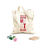 AILOONG Digitally printed canvas bags don't follow most people modern motivational inspirational typography 340g/m² thick fabric Uses as a makeup bag