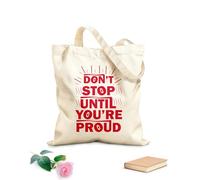 AILOONG Digitally printed canvas bags dont stop when youre ti motivational design hand drawn lettering phrase calligraphy 340g/m² thick fabric Uses as a makeup bag