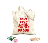 AILOONG Digitally printed canvas bags dont stop when youre ti motivational design hand drawn lettering phrase calligraphy 340g/m² thick fabric Uses as a makeup bag