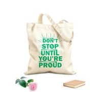 AILOONG Digitally printed canvas bags dont stop when youre ti motivational design hand drawn lettering phrase calligraphy 340g/m² thick fabric Uses as a makeup bag
