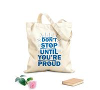 AILOONG Digitally printed canvas bags dont stop when youre ti motivational design hand drawn lettering phrase calligraphy 340g/m² thick fabric Uses as a makeup bag