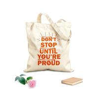 AILOONG Digitally printed canvas bags dont stop when youre ti motivational design hand drawn lettering phrase calligraphy 340g/m² thick fabric Uses as a makeup bag