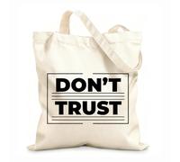 AILOONG Digitally printed canvas bags don't trust typography motivational design textu lettering print poster 12 oz thick fabric Uses as a makeup bag 25x30cm Small