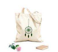 AILOONG Digitally printed canvas bags Dream catcher icon Dream catcher decorated with feathers and beads 340g/m² thick fabric Uses as a makeup bag