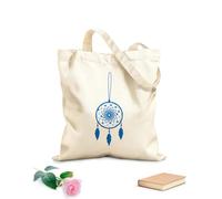 AILOONG Digitally printed canvas bags Dream catcher icon Dream catcher decorated with feathers and beads 340g/m² thick fabric Uses as a makeup bag