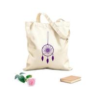 AILOONG Digitally printed canvas bags Dream catcher icon Dream catcher decorated with feathers and beads 340g/m² thick fabric Uses as a makeup bag