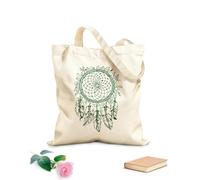 AILOONG Digitally printed canvas bags dreamcatcher sketch hand drawn in doodle style 340g/m² thick fabric Uses as a makeup bag