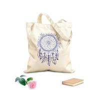 AILOONG Digitally printed canvas bags dreamcatcher sketch hand drawn in doodle style 340g/m² thick fabric Uses as a makeup bag
