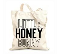 AILOONG Digitally printed canvas bags Easter Bunny Hops Peep Hunt My First Baby 12 oz thick fabric Uses as a makeup bag 25x30cm Small