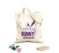 AILOONG Digitally printed canvas bags Easter Bunny Hops Peep Hunt My First Baby 340g/m² thick fabric Uses as a makeup bag