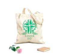 AILOONG Digitally printed canvas bags easter crucifix cross symbols 340g/m² thick fabric Uses as a makeup bag