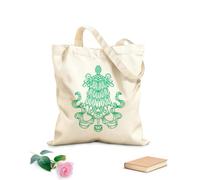 AILOONG Digitally printed canvas bags Eight auspicious symbols of Buddhism 340g/m² thick fabric Uses as a makeup bag