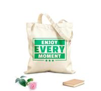 AILOONG Digitally printed canvas bags enjoy every moment 340g/m² thick fabric Uses as a makeup bag