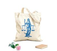 AILOONG Digitally printed canvas bags equality essence lady of justice icon righteous ruler justice lady logo 340g/m² thick fabric Uses as a makeup bag