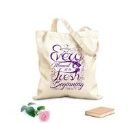 AILOONG Digitally printed canvas bags every moment is a fresh beginning 340g/m² thick fabric Uses as a makeup bag