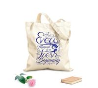 AILOONG Digitally printed canvas bags every moment is a fresh beginning 340g/m² thick fabric Uses as a makeup bag