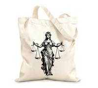 AILOONG Digitally printed canvas bags fairest facade emblematic justice lady symbolic serenity lady of justice icon 12 oz thick fabric Uses as a makeup bag 35x40cm Large