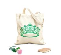AILOONG Digitally printed canvas bags fairy tale princess crown silhouette artwork 340g/m² thick fabric Uses as a makeup bag